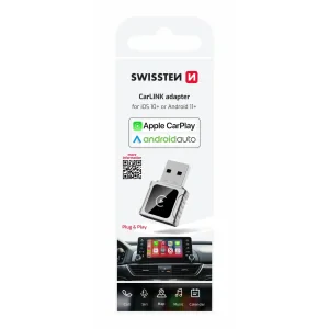 ADAPTOR SWISSTEN CARLINK - APPLE CARPLAY / ANDROID AUTO (+ ADAPTOR USB-A / USB-C)