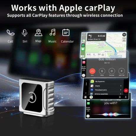 ADAPTOR SWISSTEN CARLINK - APPLE CARPLAY / ANDROID AUTO (+ ADAPTOR USB-A / USB-C)