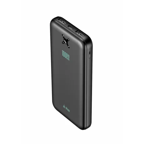 Baterie externă iPEAX 10000 mAh, 10.5W, 2x USB-A, neagră