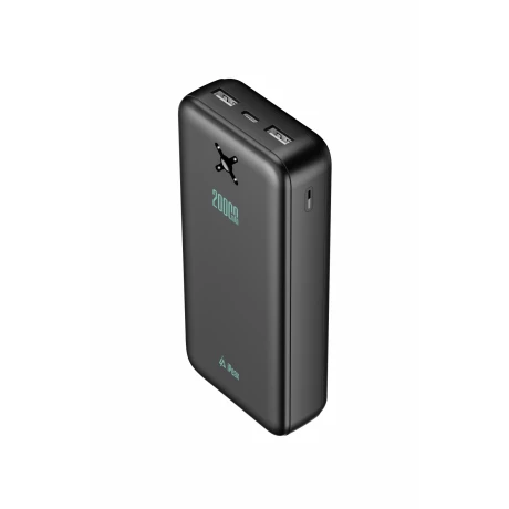 Baterie externă iPEAX 20000 mAh, 10.5W, 2x USB-A, neagră