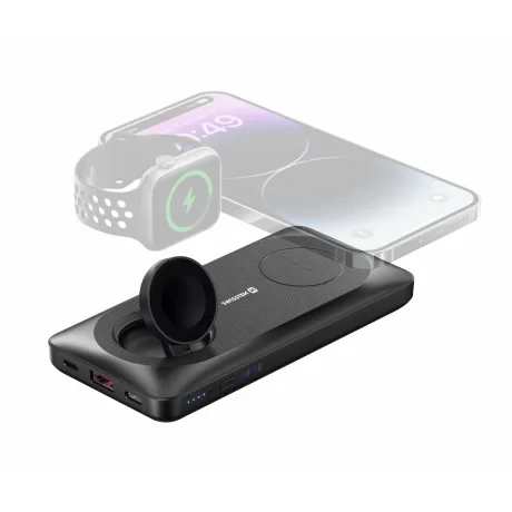 Baterie externă SWISSTEN 10000 mAh 2 în 1 pentru Apple Watch și MagSafe