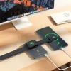 Baterie externă SWISSTEN FUSION 5000 mAh cu încărcător Apple Watch (compatibil cu MagSafe) argintiu