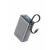 Baterie externă SWISSTEN pentru călătorii 25000 mAh (96.25Wh) 100W cu cablu USB-C încorporat, gri