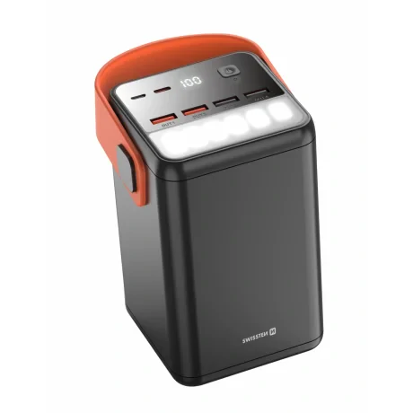 Baterie externă SWISSTEN POWER LINE 60000 mAh pentru laptopuri, 65W, culoare neagră