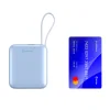 Baterie externă SWISSTEN SPACE 10000 mAh cu cabluri încorporate USB-C și LIGHTNING BLUE