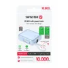 Baterie externă SWISSTEN SPACE 10000 mAh cu cabluri încorporate USB-C și LIGHTNING BLUE