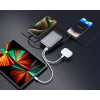 Baterie externă SWISSTEN SPACE 20000 mAh cu cabluri USB-C și Lightning Silver încorporate