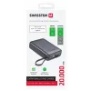 Baterie externă SWISSTEN SPACE 20000 mAh cu cabluri USB-C și Lightning Silver încorporate