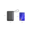 Baterie externă SWISSTEN SPACE 20000 mAh cu cabluri USB-C și Lightning Silver încorporate