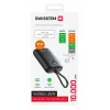 Baterie externă SWISSTEN VOLTBOX 35W 10000 mAh cu cabluri încorporate USB-C și Lightning, neagră