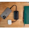 Baterie externă SWISSTEN VOLTBOX 35W 10000 mAh cu cabluri încorporate USB-C și Lightning, neagră