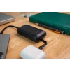 Baterie externă SWISSTEN VOLTBOX 35W 10000 mAh cu cabluri încorporate USB-C și Lightning, neagră