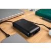 Baterie externă SWISSTEN VOLTBOX 35W 20000 mAh cu cabluri încorporate USB-C și Lightning, neagră
