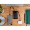Baterie externă SWISSTEN VOLTBOX 35W 20000 mAh cu cabluri încorporate USB-C și Lightning, neagră