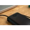 Baterie externă SWISSTEN VOLTBOX 35W 20000 mAh cu cabluri încorporate USB-C și Lightning, neagră