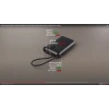 Baterie externă SWISSTEN VOLTBOX 35W 20000 mAh cu cabluri încorporate USB-C și Lightning, neagră