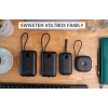 Baterie externă SWISSTEN VOLTBOX 35W 20000 mAh cu cabluri încorporate USB-C și Lightning, neagră
