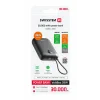 Baterie externă SWISSTEN VOLTBOX 35W 30000 mAh cu cabluri încorporate USB-C și Lightning, neagră