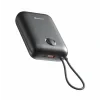 Baterie externă SWISSTEN VOLTBOX 35W 30000 mAh cu cabluri încorporate USB-C și Lightning, neagră