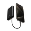 Baterie externă SWISSTEN VOLTBOX 35W 30000 mAh cu cabluri încorporate USB-C și Lightning, neagră