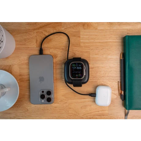 Baterie externă SWISSTEN VOLTBOX MagGO 10000 mAh cu cabluri încorporate + MAGSAFE + APPLE WATCH 