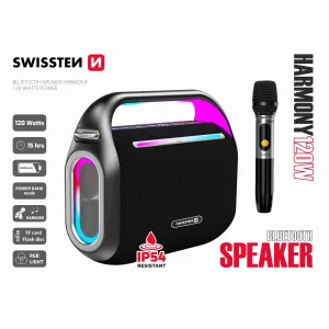 Boxă Bluetooth Swissten Harmony 120W Neagră