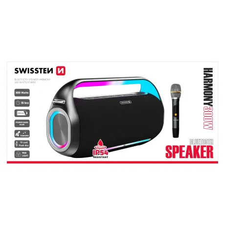 Boxă Bluetooth Swissten Harmony 300W Neagră