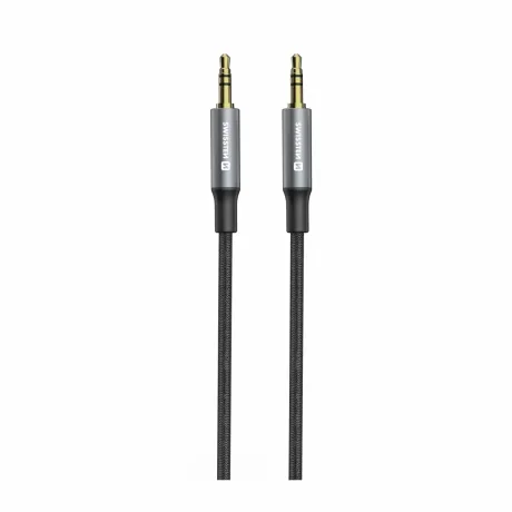 CABLU AUDIO SWISSTEN TEXTILE MUFĂ (mascul) / MUFĂ (mascul) 1.5 M NEGRU