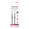 CABLU AUDIO SWISSTEN TEXTILE MUFĂ (mascul) / MUFĂ (mascul) 1.5 M NEGRU