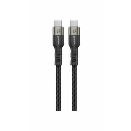 CABLU DATE VIDEO SWISSTEN USB 4.0, USB-C 240W, 8K60Hz, 40 Gb/s, TB3 și TB4, 0.5 M NEGRU