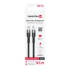 CABLU DATE VIDEO SWISSTEN USB 4.0, USB-C 240W, 8K60Hz, 40 Gb/s, TB3 și TB4, 0.5 M NEGRU