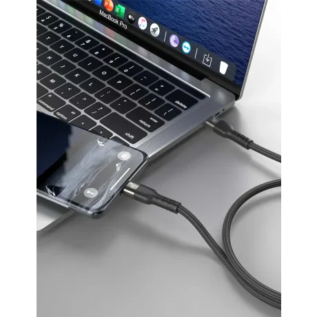 CABLU DATE VIDEO SWISSTEN USB 4.0, USB-C 240W, 8K60Hz, 40 Gb/s, TB3 și TB4, 0.5 M NEGRU