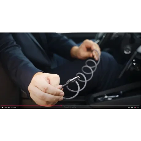 Cablu de date magnetic Swissten cu auto-înfășurare USB-C / Lightning 1 m