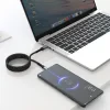 Cablu de date magnetic Swissten cu auto-înfășurare USB-C / Lightning 1 m