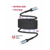 Cablu de date magnetic Swissten cu auto-înfășurare USB-C / USB-C 1 m