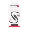 CABLU DE DATE SWISSTEN SILICON MOALE USB-A / LIGHTNING 0.4 M NEGRU 