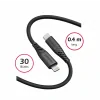 CABLU DE DATE SWISSTEN SILICON MOALE USB-C / LIGHTNING 0.4 M NEGRU 