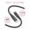 CABLU DE DATE SWISSTEN SILICON MOALE USB-C / USB-C 1.5 M 60W NEGRU