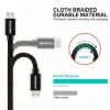 CABLU DE DATE SWISSTEN TEXTIL USB / MICRO USB 3.0 M NEGRU