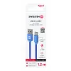 CABLU DE DATE SWISSTEN TEXTIL USB / USB-C 1.2 M ALBASTRU