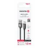 CABLU DE DATE SWISSTEN TEXTIL USB / USB-C 1.2 M NEGRU