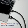 CABLU DE DATE SWISSTEN TEXTIL USB / USB-C 3.0 M NEGRU