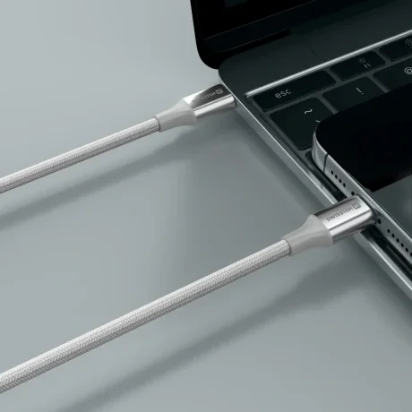 CABLU DE DATE SWISSTEN TEXTILE II USB-C / LIGHTNING 1.5 M ALB