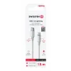 CABLU DE DATE SWISSTEN TEXTILE II USB-C / LIGHTNING 1.5 M ALB