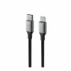 CABLU DE DATE SWISSTEN TEXTILE II USB-C / LIGHTNING 1.5 M NEGRU