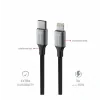 CABLU DE DATE SWISSTEN TEXTILE II USB-C / LIGHTNING 1.5 M NEGRU