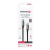 CABLU DE DATE SWISSTEN TEXTILE II USB-C / LIGHTNING 1.5 M NEGRU