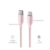 CABLU DE DATE SWISSTEN TEXTILE II USB-C / LIGHTNING 1.5 M ROZ