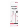 CABLU DE DATE SWISSTEN TEXTILE II USB-C / LIGHTNING 1.5 M ROZ