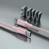 CABLU DE DATE SWISSTEN TEXTILE II USB-C / LIGHTNING 1.5 M ROZ